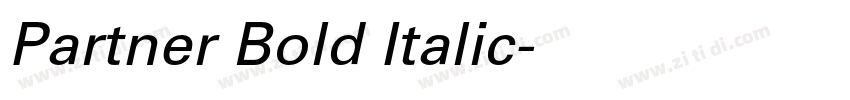 Partner Bold Italic字体转换
